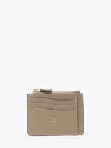 Kaarthouder Caviar Met Rits Leder Crinkles Beige caviar 14284